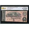 Image 1 : 1864 $5 T-69 Confederate PCGS 62PPQ