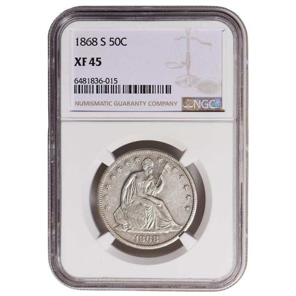 1868-S Seated Liberty Half Dollar NGC XF45