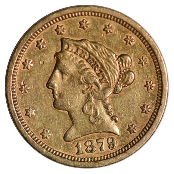1879-S $2.5 Liberty Quarter Eagle Gold Coin