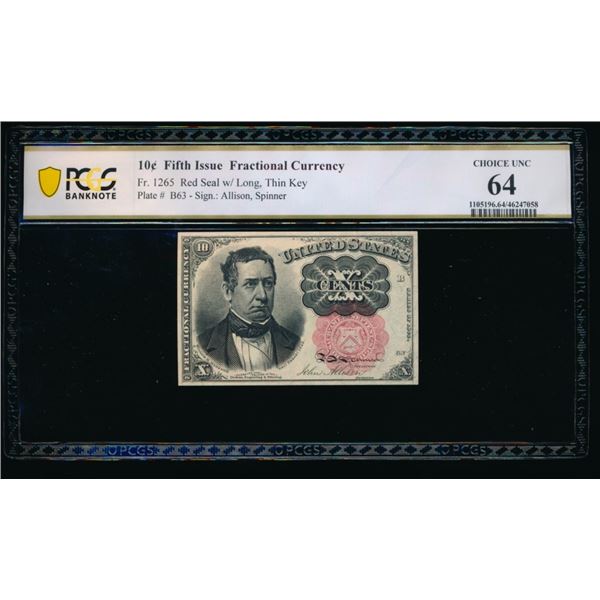 10 Cent Fifth Issue Fractional PCGS 64PPQ