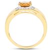 Image 4 : Plated 18KT Yellow Gold 1.20ct Citrine and Topaz Ring