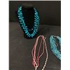 Image 2 : 5 Pretty Misc Bead & Stone  Multi Strand Necklaces