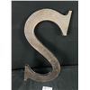 Image 2 : Large Cast Metal Letter 'S' - 20" Tall