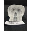 Image 2 : Vintage Nybro Sweden Frosted Glass Dog Head Bust Paperweight