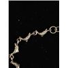 Image 2 : Vintage .925 Sterling Silver Dolphin Design Large Barcelet Or Anklet