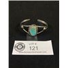 Image 1 : Vintage Lovely Native American Genuine Turquois, Sterling Silver, Tested, Cuff Bangle