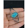 Image 2 : Vintage Lovely Native American Genuine Turquois, Sterling Silver, Tested, Cuff Bangle