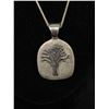 Image 2 : Vintage .925 Tree Of Life, Very Heavy Pendant w/ .925 Sterling Silver Chain, Marked .925 ESPO SIG