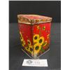 Image 2 : 1920's/30's  Tetleys "Sunflower & Bee" Tea Tin Nice Condition. Approx. 5"Tall, Elephant Graphic Lid