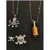 Image 2 : Bag Of Misc, 1 Periscope Pendant, 2 Skull Pendants, 1 Octopus Pendant Necklace