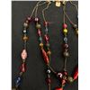 Image 2 : 2 Vintage Glass Multicoloured Necklaces, Very Unusual Beads