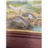 Image 2 : Oil Painting Cabin Lake Scene By Andersen 1969. Approx. 18 3/4"H x 23" W