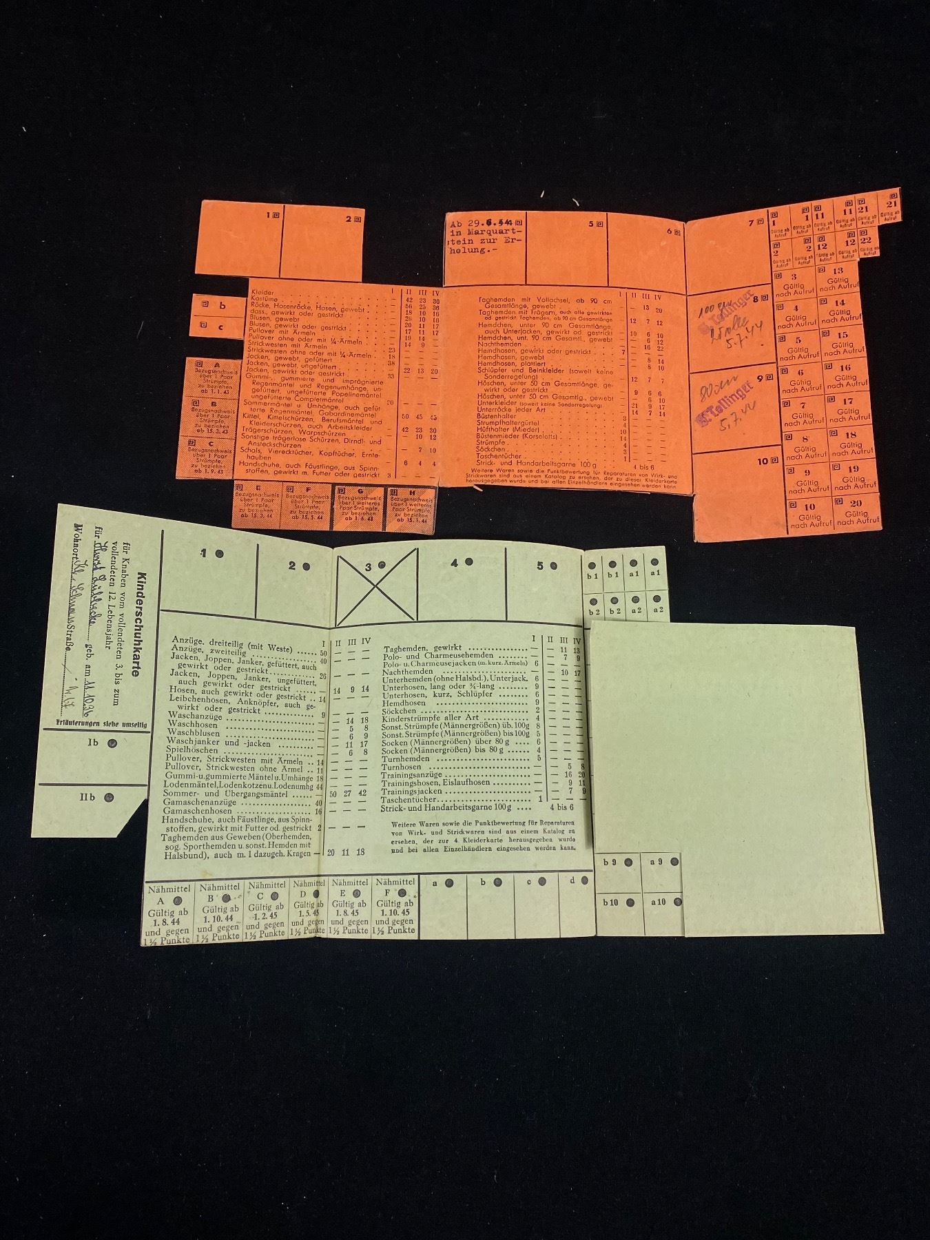 WW2 WWII Nazi Ration Card Stamp Book Authentic