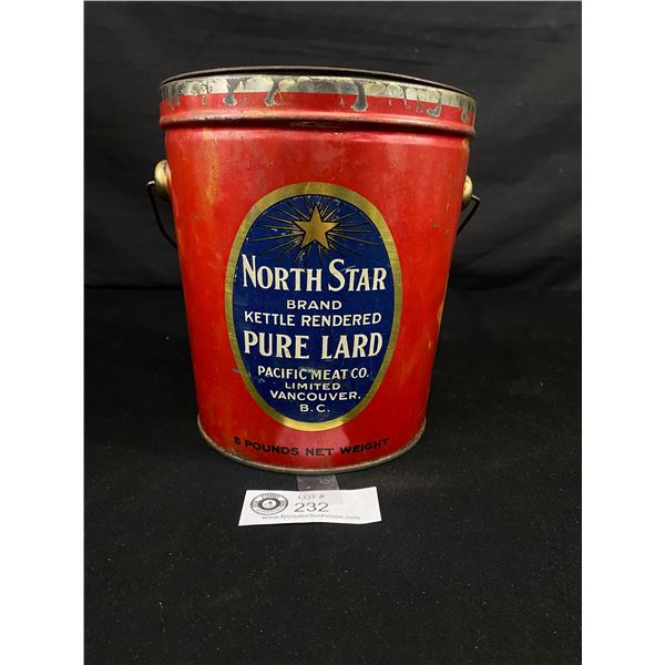 Vintage North Star Pure Lard Can