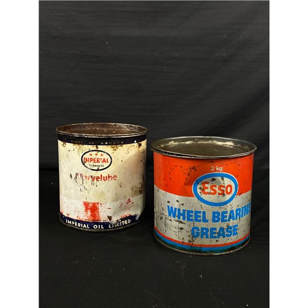 2 2Kg Vintage Tins- Esso & Imperial w/Contents