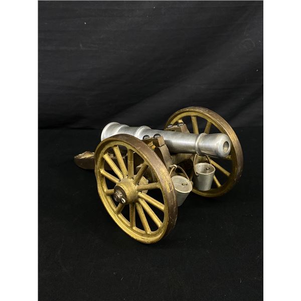 Brass & Cast Iron Cannon. Approx. 10"L x 5"H