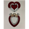 Image 1 : 2 Stained Glass Hearts From Hobbyist Estate