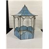 Image 1 : Stained Glass Gazebo From Hobbyist Estate. Some Visible Damage. Approx. 15"H x 8 1/2" W