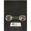 Image 1 : Heavy Edwardian Cut Crystal Knife Rest