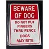 Image 2 : Beware Of Dog Metal Sign (New) & BC Fish And Wildlife Sign