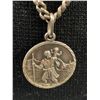 Image 2 : Beautiful Heavy MJI .925 Italian 14" Necklace w/Sterling Silver St.Christopher Pendant