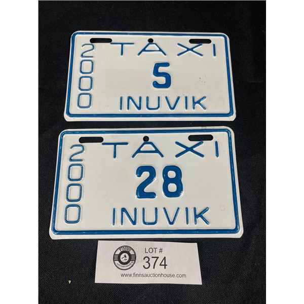 NOS Inuvik License Plates, Taxi - Low Number Plate