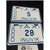 Image 2 : NOS Inuvik License Plates, Taxi - Low Number Plate