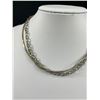 Image 2 : Very Unusual Triple Italian Sterling Silver Necklace