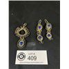 Image 1 : 3 Silver Filigree & Blue Enamel Pendants