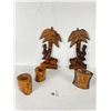 Image 1 : Misc Carved Wood Home Décor.