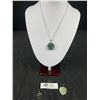 Image 1 : Lot Of 3 Jade Pendants & Sterling Silver Chain