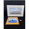 Image 1 : Beautiful Air Canada Picture Signed Robert Bradford and a Submarine Photo. Both Framed in Glass