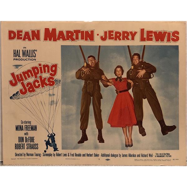 Jumping Jacks: Martin & Lewis original 1952 vintage lobby card