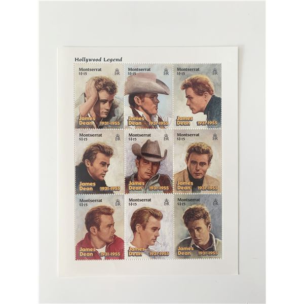 James Dean Stamp Set - Montserrat