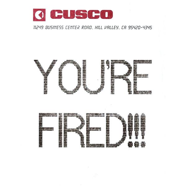 Back To The Future 3 poster prop