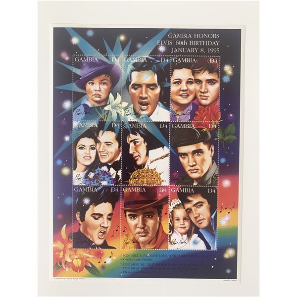 Elvis 60th Birthday Commemorative Stamp Set - The Gambia - 1995