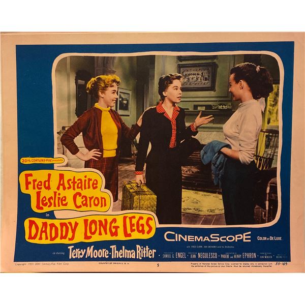 Daddy Long Legs 1955 original vintage lobby card