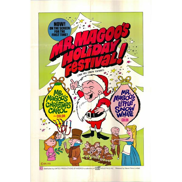 Mr. Magoo's Holiday Festival original 1970 vintage one sheet poster