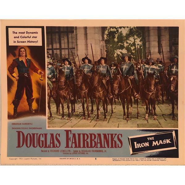 The Iron Mask original 1953R vintage lobby card