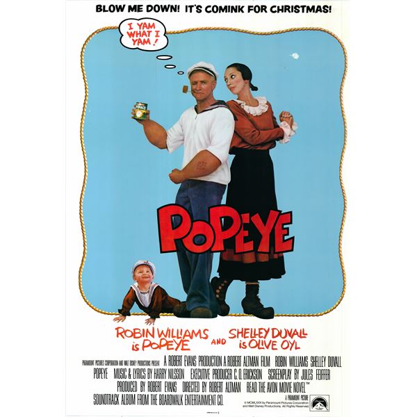 Popeye 1980 original vintage one sheet poster