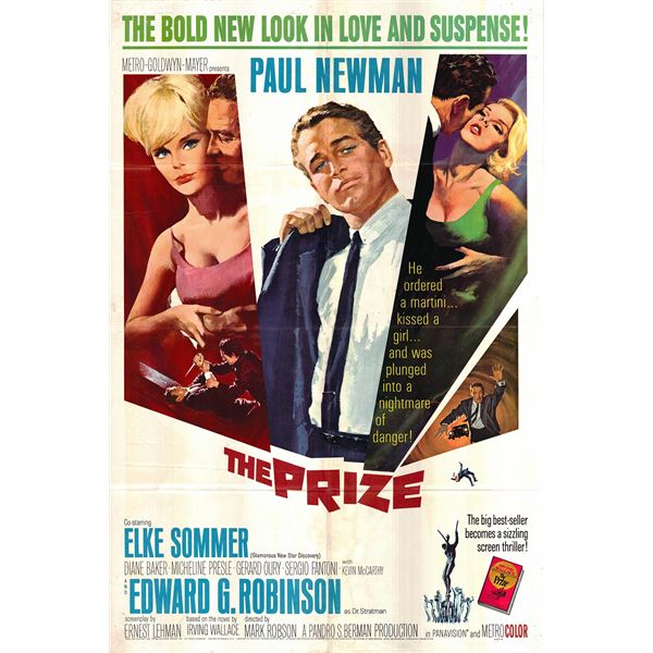 The Prize original 1963 vintage one sheet movie poster