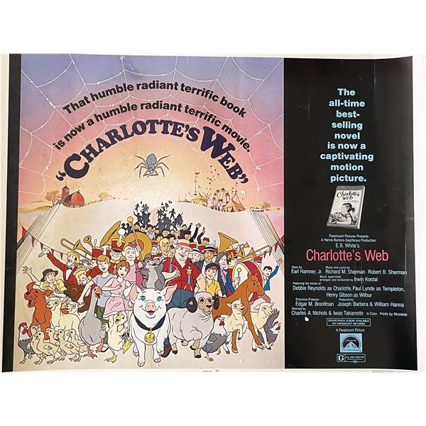 Charlotte's Web 1973 vintage movie poster