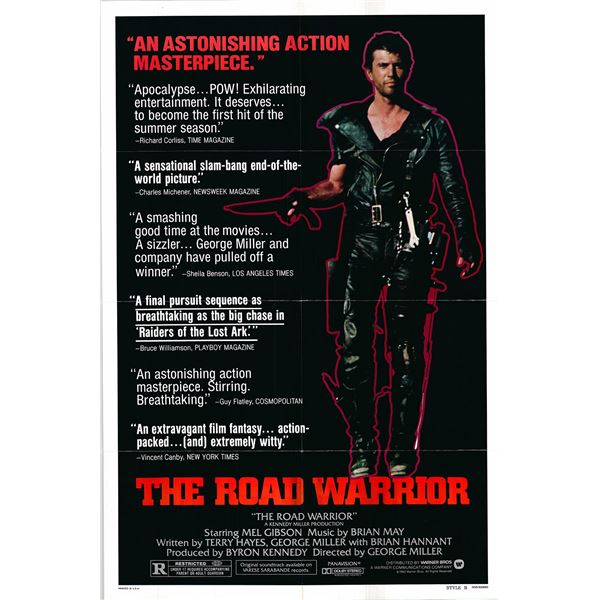 The Road Warrior original 1982 vintage one sheet movie poster