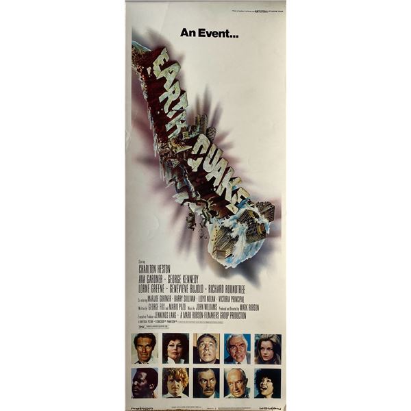 Earthquake 1974 original vintage insert card