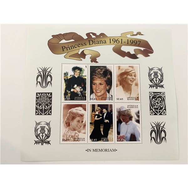 Antigua Barbuda Diana Princess of Wales commemorative stamp set