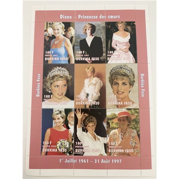 Diana Princess of Wales commemorative stamp set