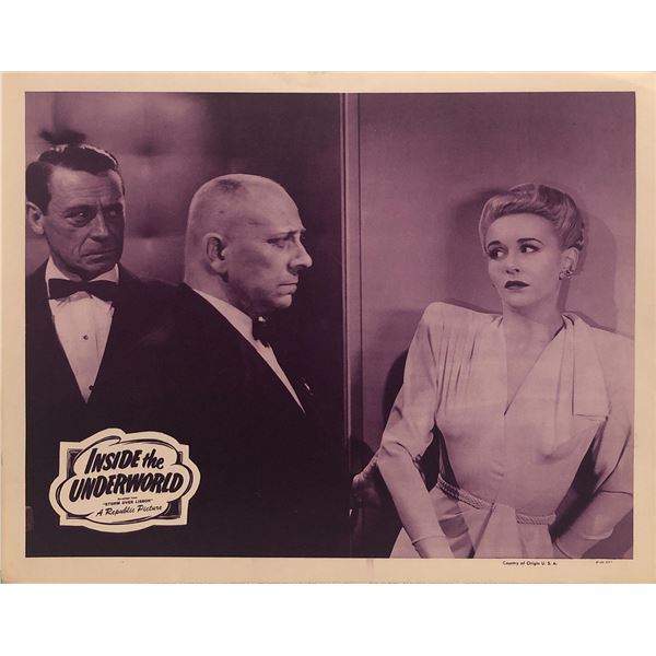 Inside the Underworld original 1950R vintage lobby card