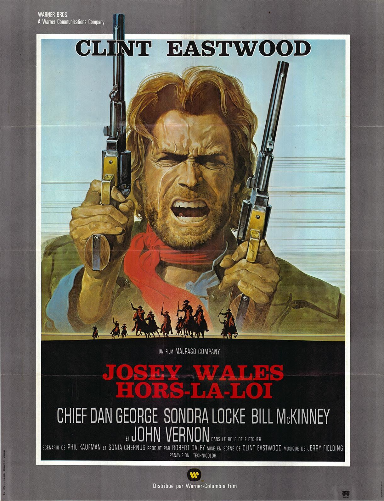 The Outlaw Josey Wales Original 1976 Vintage French One Sheet Poster the-outlaw-josey-wales-original-1976-vintage-french-one-sheet-poster