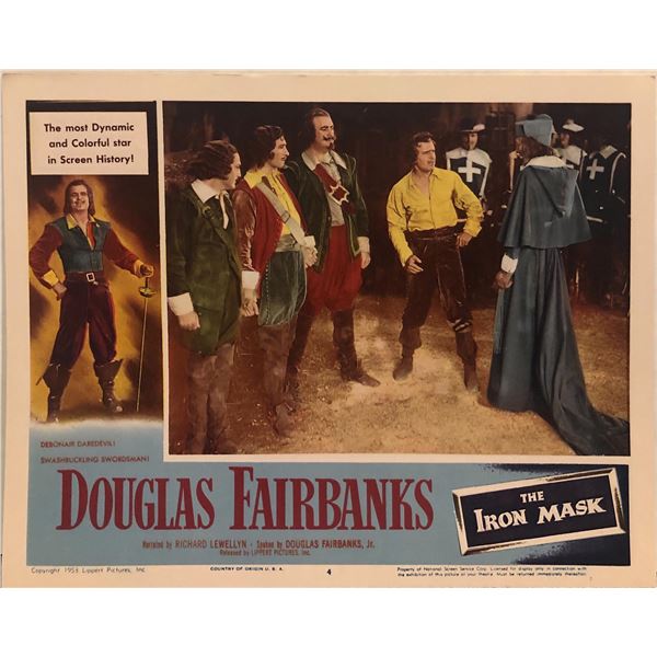 The Iron Mask original 1953R vintage lobby card