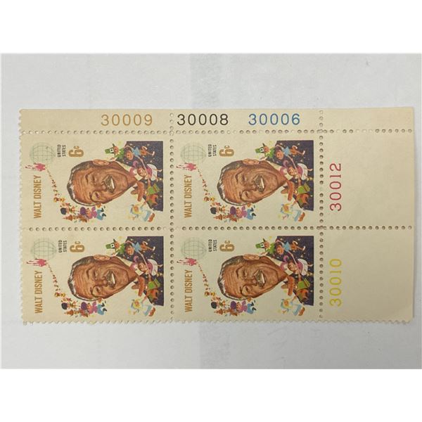Walt Disney Commemorative original 6 cent stamps in set of 4